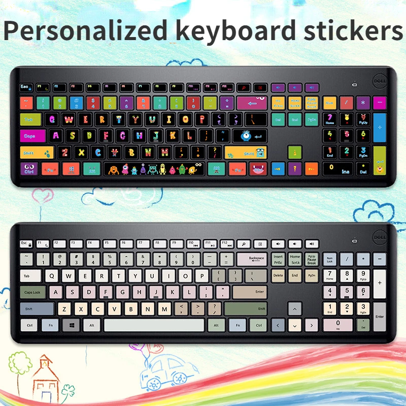 ApplicableToDellKm117Wk118DesktopKeyboardStickersKeyCartoon