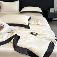 Couette brodée pour lit, couvre-lit, couverture soyeuse, literie de luxe, refroidissement par glace lisse, été, 100% lavable 4