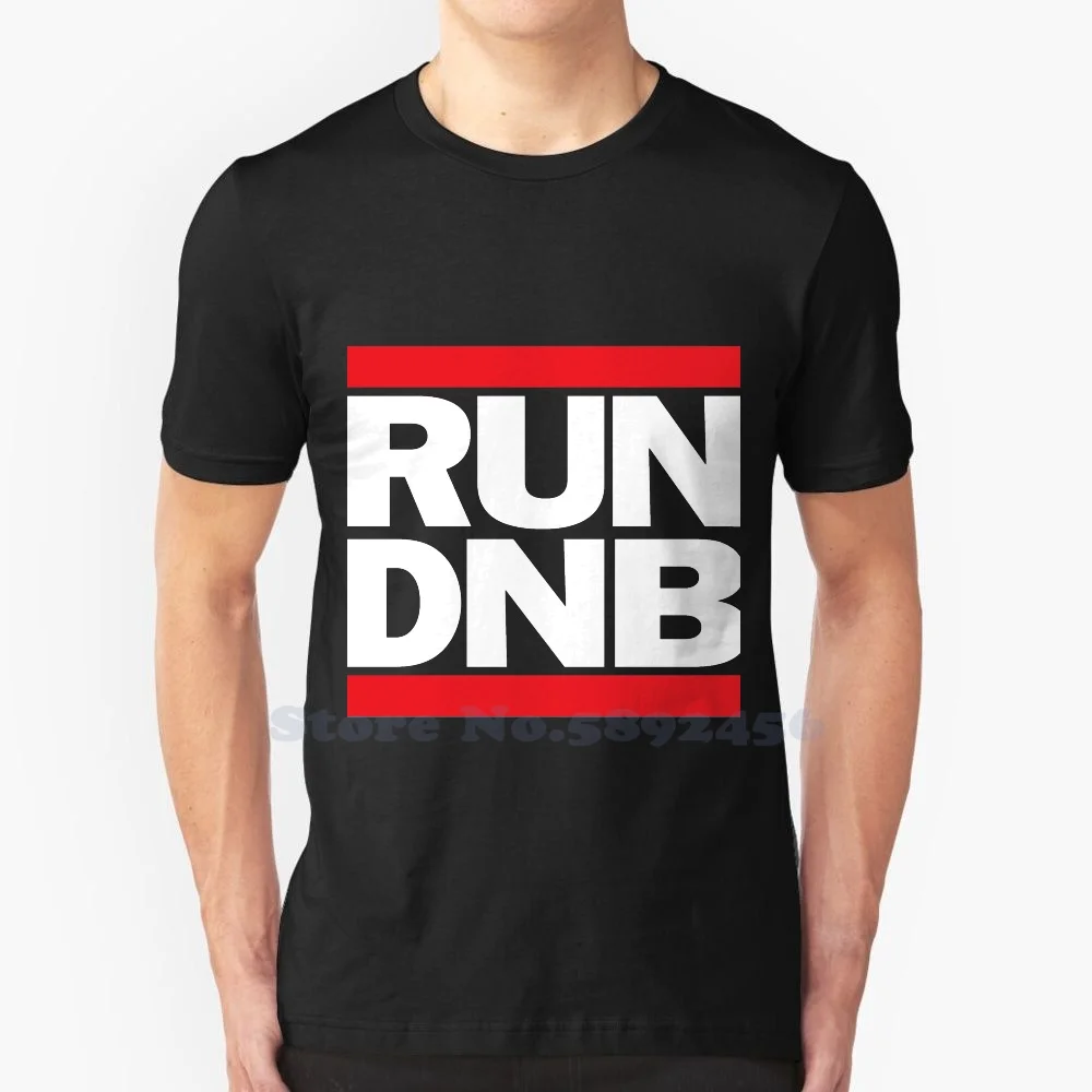 Футболка Run Dnb из 100% хлопка для мужчин и женщин