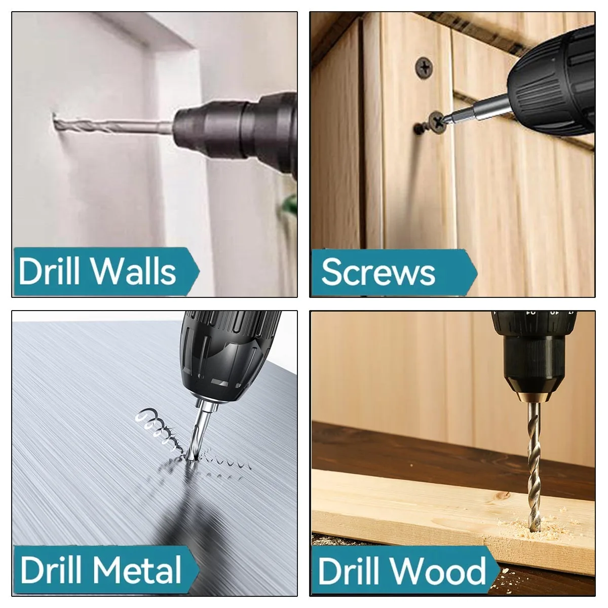 18V Brushless Electric Drill 85NM Cordless Screwdriver 2 Torque Settings Electric Screwdriver Drill for Makita 18V Battery