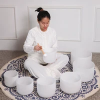 Hye-eun 7pcs 7"-12" Crystal Singing Bowls Chakra Set of 7 with Carrying Cases for Yoga Medication Sound Healing Deep Relaxation - Image 2