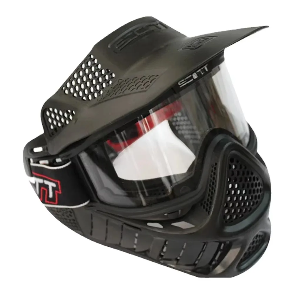 High Strength Paintball Face Mask or Airsoft Mask with Double Lens Goggle Outdoor lenses