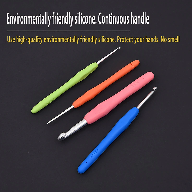 1Pc Ergonomic Crochet Hooks Yarn Knitting Needles 2, 2.5, 3, 3.5, 4, 4.5, 5, 5.5, 6, 7, 8,9,10 Mm. crochet hooks
