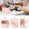 Makeup Brush Storage Bucket PU Leather Hasp Makeup Brush Holder Travel Portable Cosmetic Brush Organizer Eyebrow Pencil Holder 4