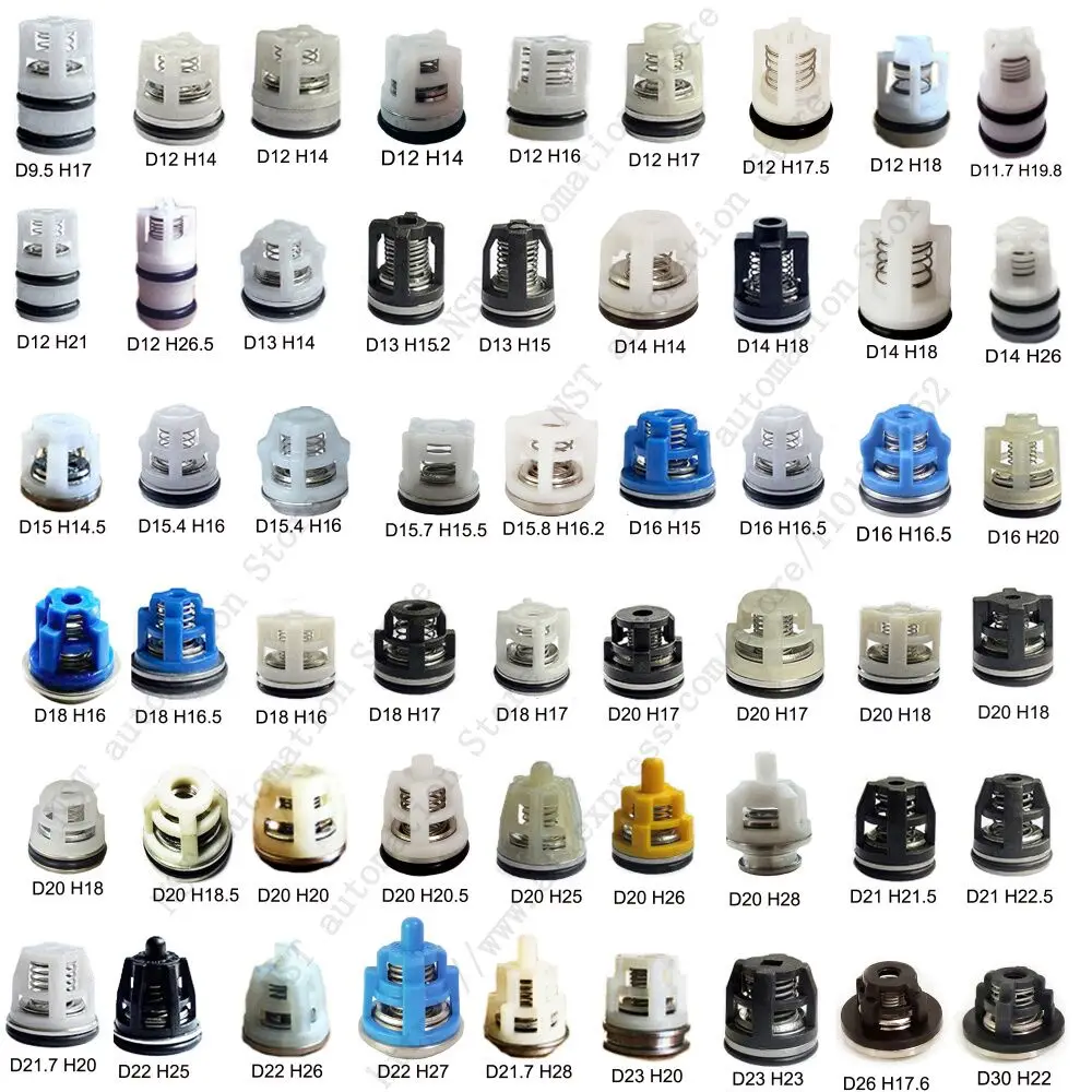 Pressure Pump Washing Machine Valve Spring Connection Acessório de Reparação Water Seal Ring Check Valve Kit Pcs 15 mm 16 mm 18 mm