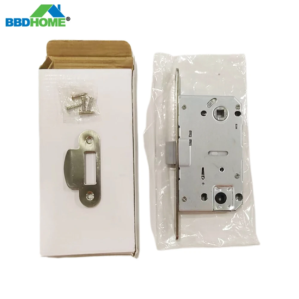 BBDHOME Mortise Lock Body 96*50mm WC Euro PVC Latch With Striker Security Anti-theft Bathroom Apartment Door Repair Parts Israel door lock
