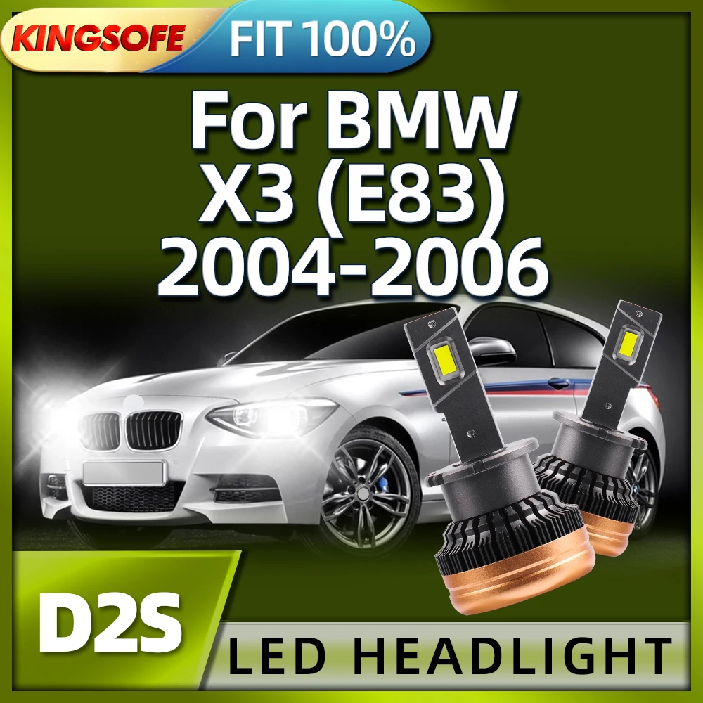 

Roadsun D2S LED Headlights HID Bulbs Lamp 45000LM CSP Chip 6000K 6000K Plug and Play For BMW X3 E83 2004 2005 2006