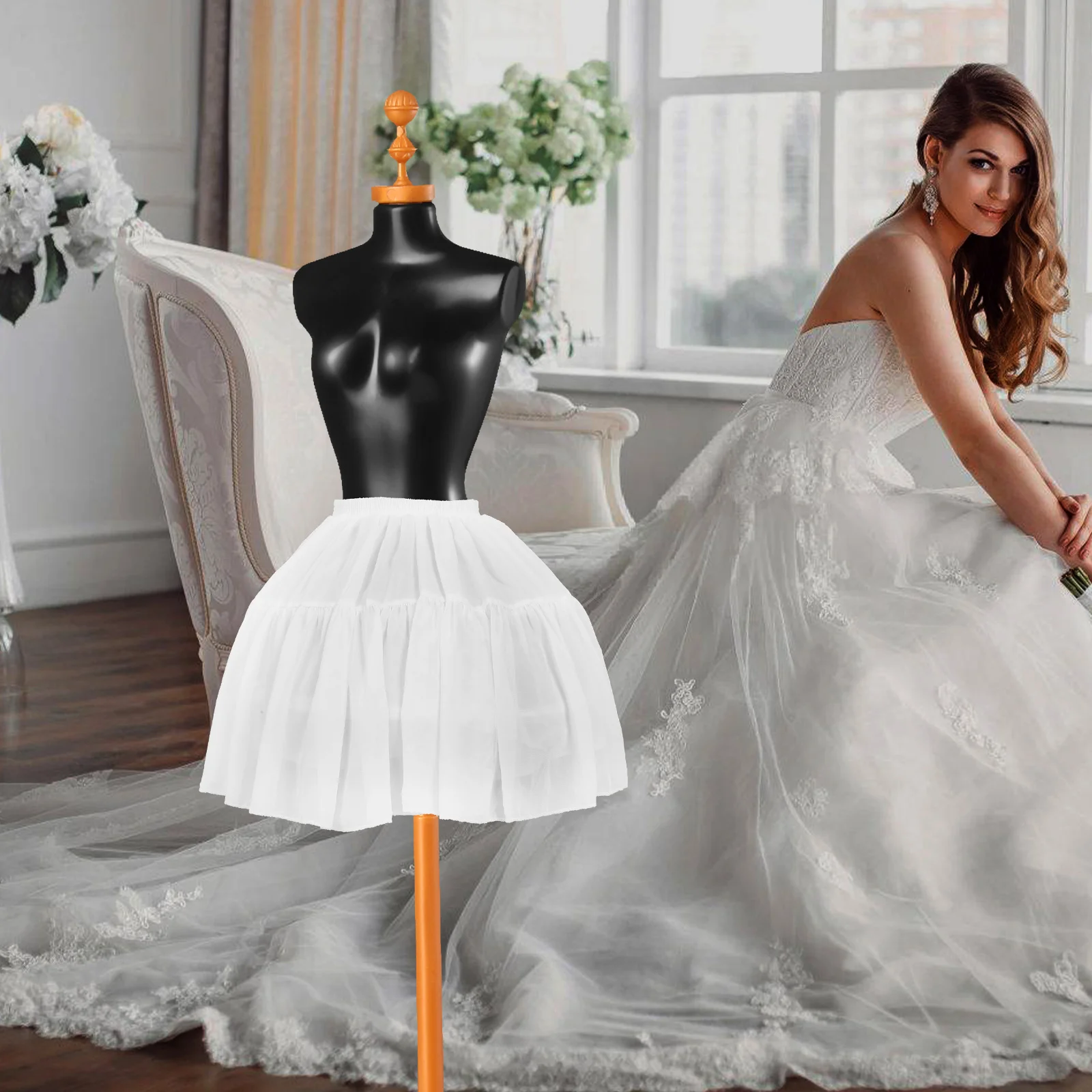 Pannier Beautiful Gauze Skirt Adjustable Petticoat Tulle Underskirt Costume Tutu