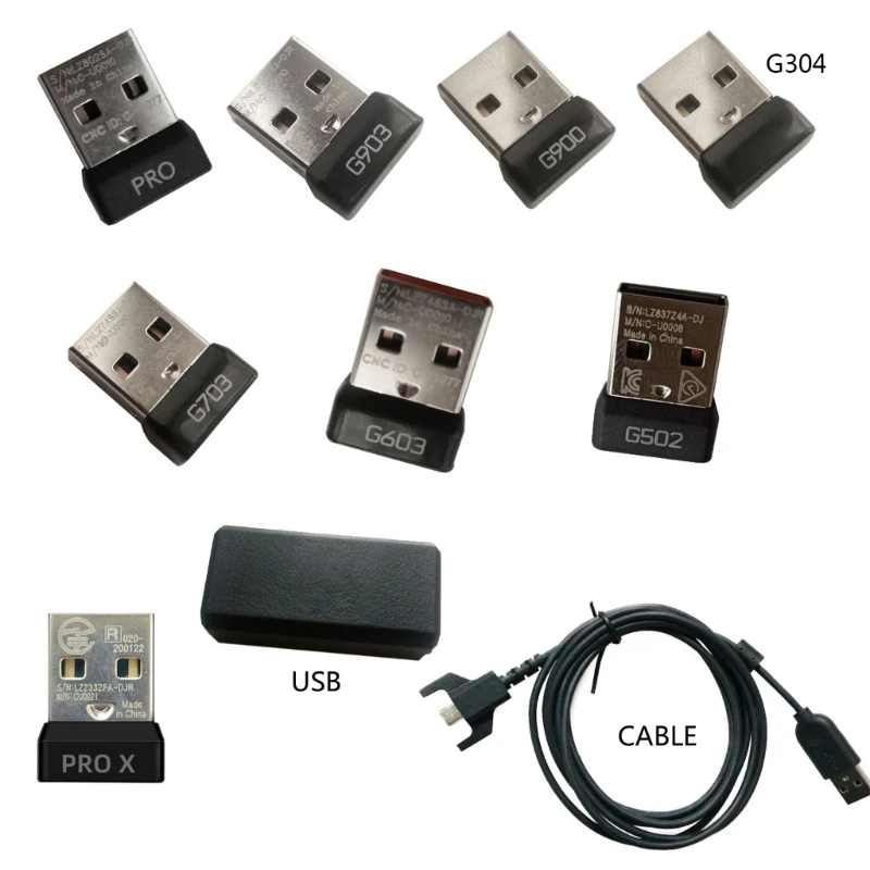 

USB Dongle for Logitech G502 G603 G304 G703 G900 G903 GPW GPX Wireless Mouse USB Receiver Adapter Dropship