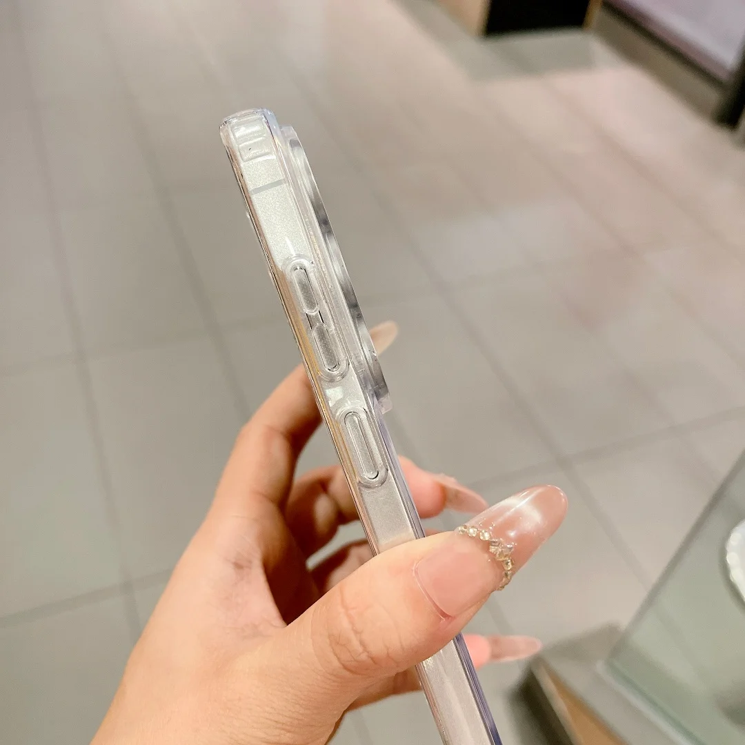 Magnetic Clear Acrylic Phone Case with Charging Capabilities