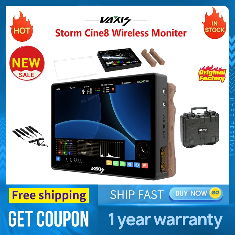 Vaxis Storm Cine8 Wireless Moniter Wireless Follow Focus Monitor