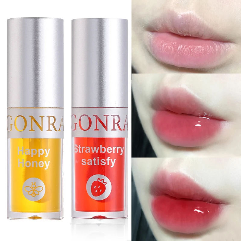 

Honey Peach Jelly Lip Oil Lasting Transparent Glass Moisturizing Lip Gloss Waterproof Watery Crystal Lipstick Makeup Cosmetics