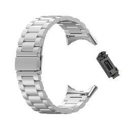 Sleek Stainless Steel Watchband - Elegant Correa Accessory - Pixel 4 3 45MM (Silver)