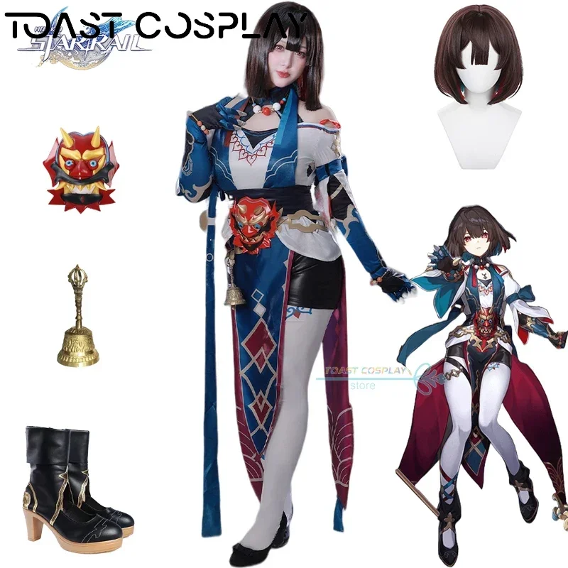 Xueyi Honkai Cosplay Game Honkai Star Rail Xueyi Cosplay Costume Halloween Party Outfits Costume Wig Shoes Full Set for Women