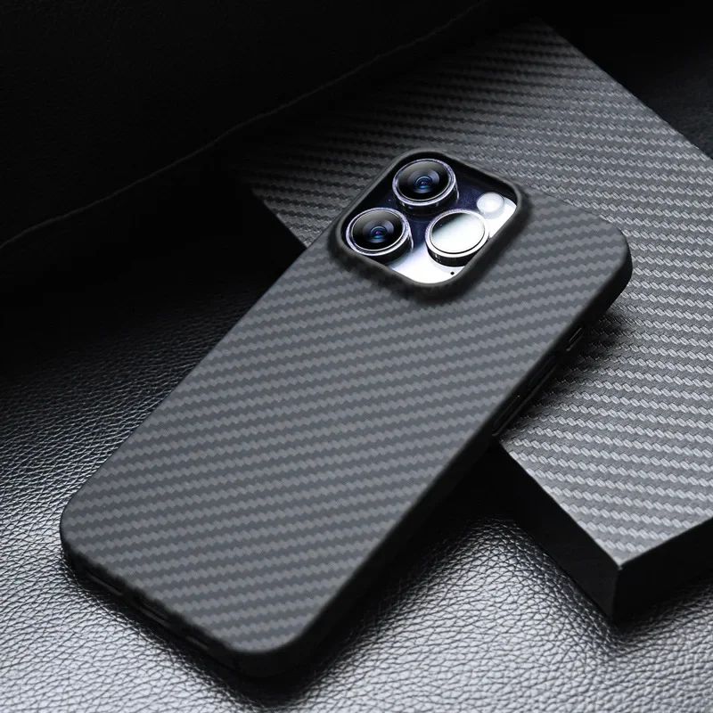 

Genuine Ultra-thin Kevlar Carbon Fiber Case For Iphone 14 Plus 13 12 Pro Max Case Kevlar iphone11 Protective Cover Free Shipping