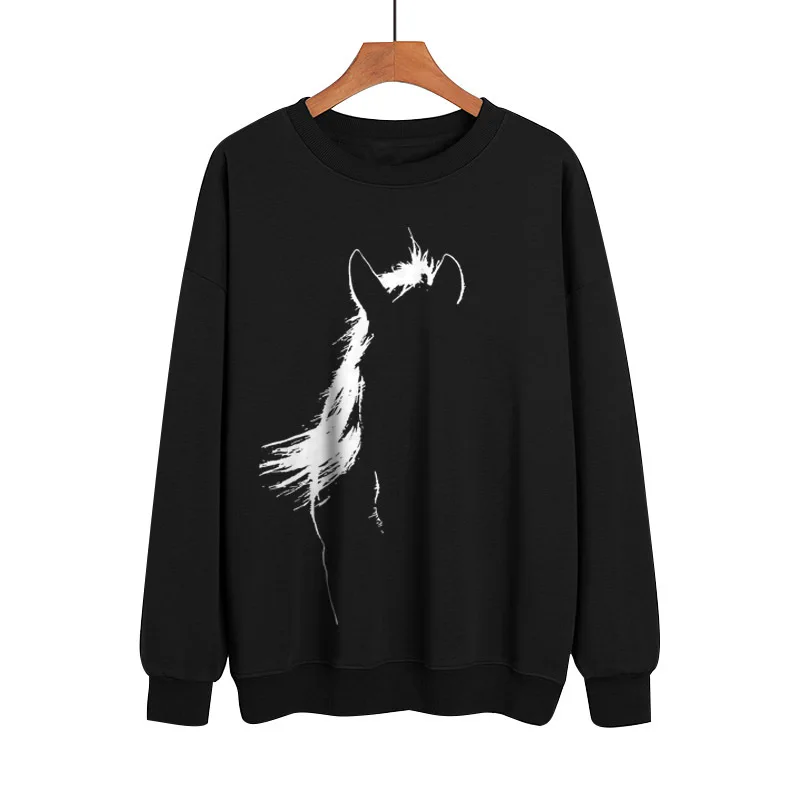 YRYT 2023 Autumn and Winter New Men's and Women's Tops Steed Printed Hoodie Trend Hot Selling Leisure Sports Hoodie