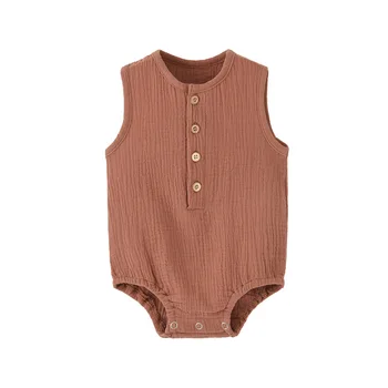 Neonate ragazzi vestiti neonato mussola di cotone tuta neonato pagliaccetto estate tuta morbida Costume abbigliamento