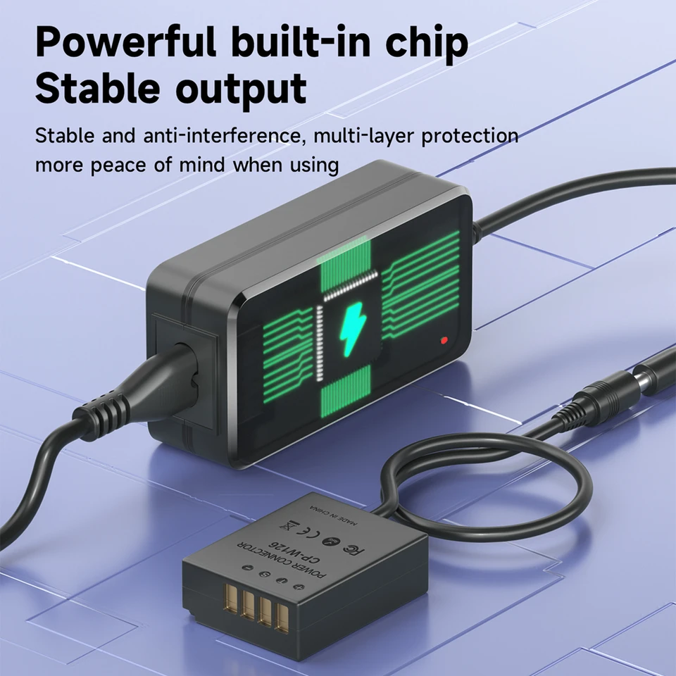 NP-W126s dummy battery CP-W126 DC Coupler Type-C/AC Power Adapter