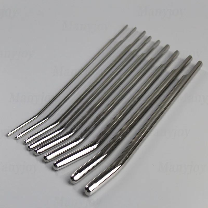 Arc Urethral Irritation Catheter Male Stainless Steel Penis Plug Dilator Sounding Stretching Rod Adult Erotic Sex Toy Men 9 Size penis sex toys