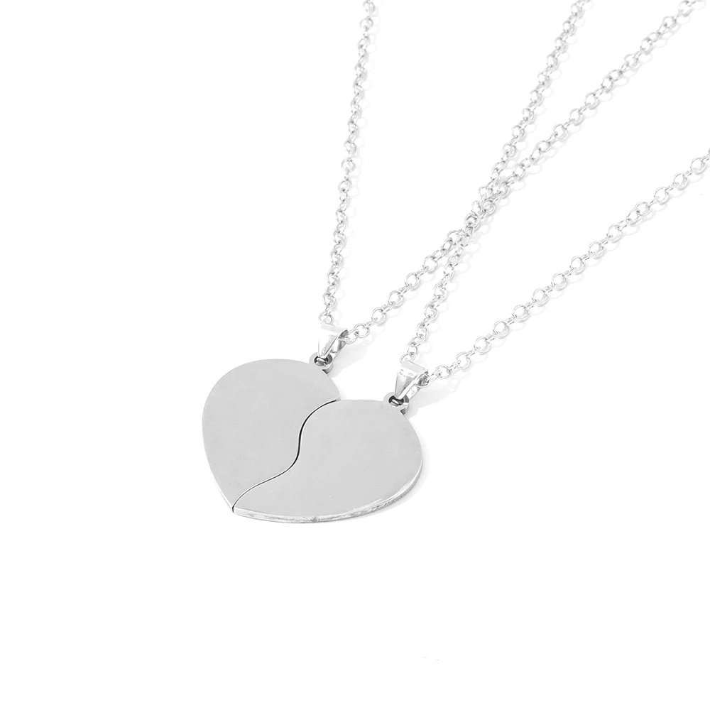 2 Pcs Stainless Steel Cute Stitch Angel Heart Pendant Keychain Set Fashion Couple Key Holders Best Friend Y2K UV Jewelry Gift