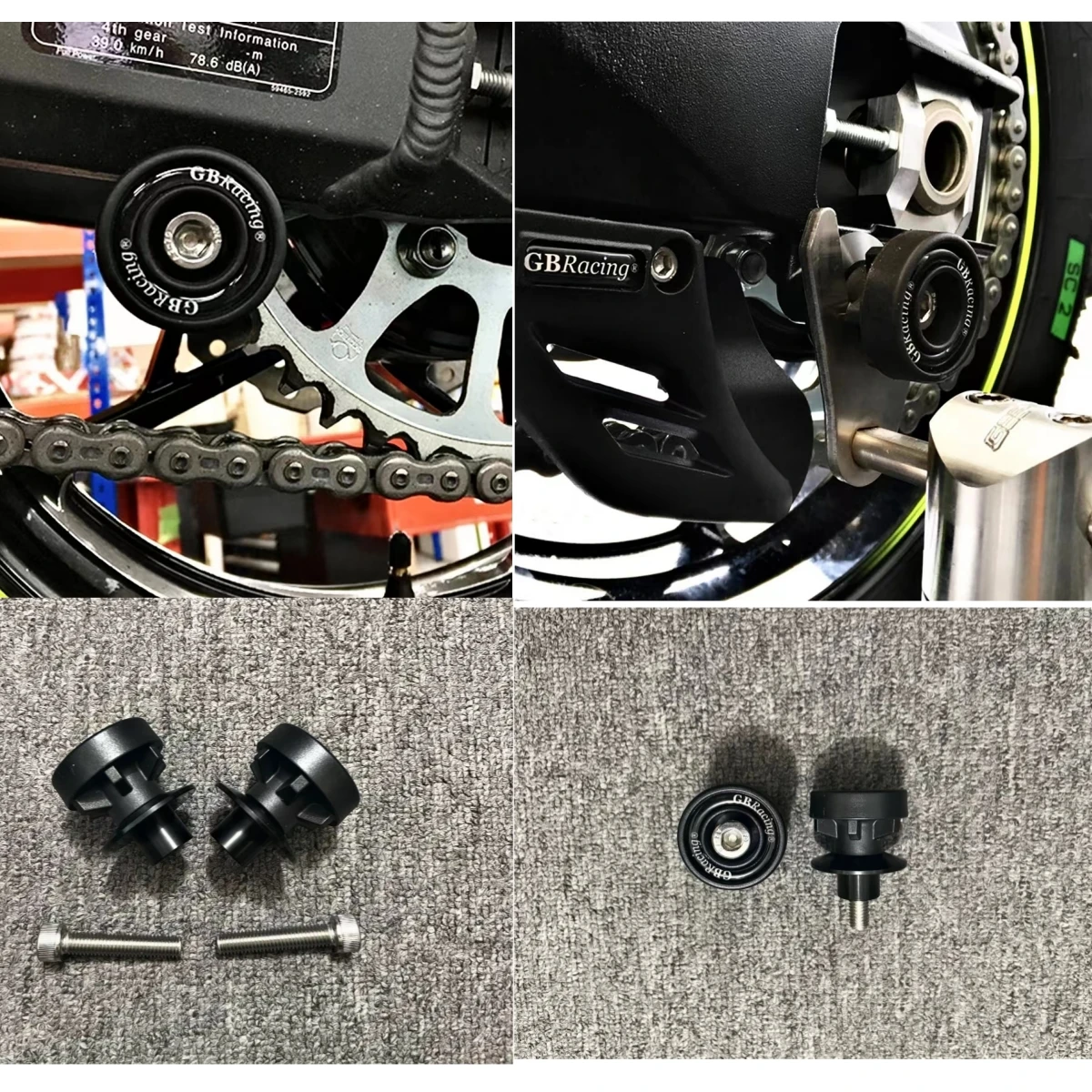 えん② オートバイ スイングアーム スプール 🎽 スライダー スタンド ZX-6R