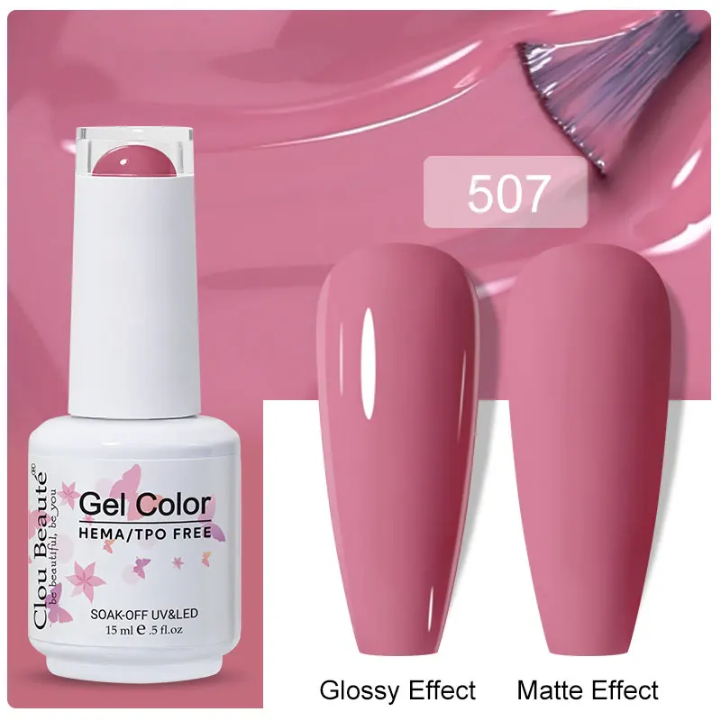 Clou Beaute 15ml Black Red Semi-Permanent Gel Nail Polish