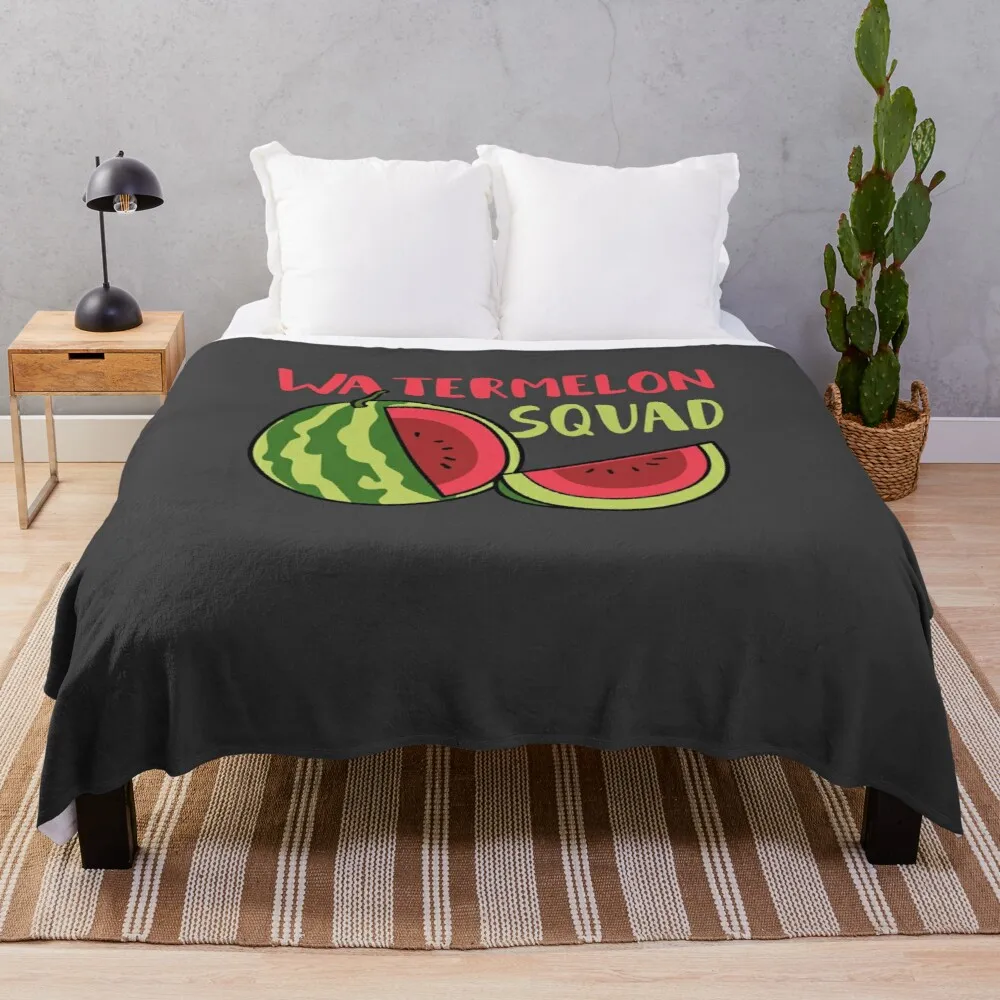 

Watermelon Squad Tropical Fruits Throw Blanket Luxury Blanket