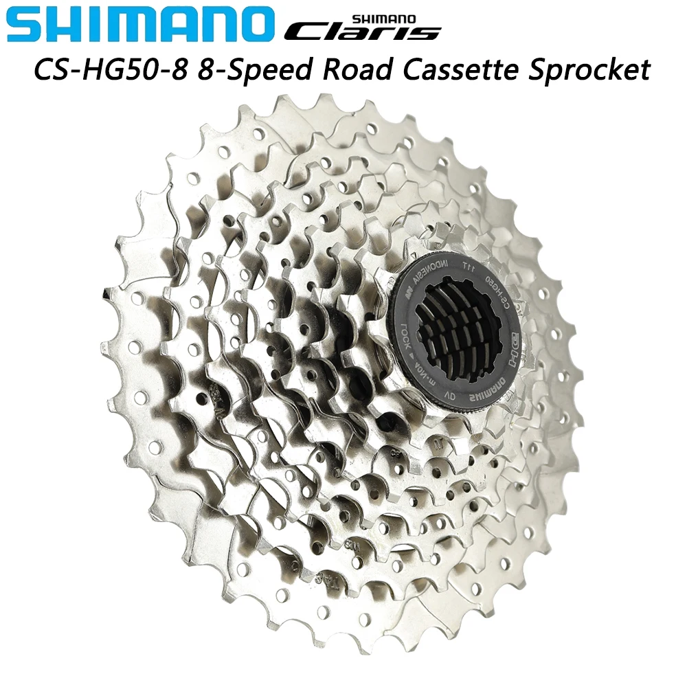 

SHIMANO CLARIS CS-HG50-8 8 Speed Road Cassette Sprocket for Road Bike 11-34T Freewheel Original Bicycle Parts