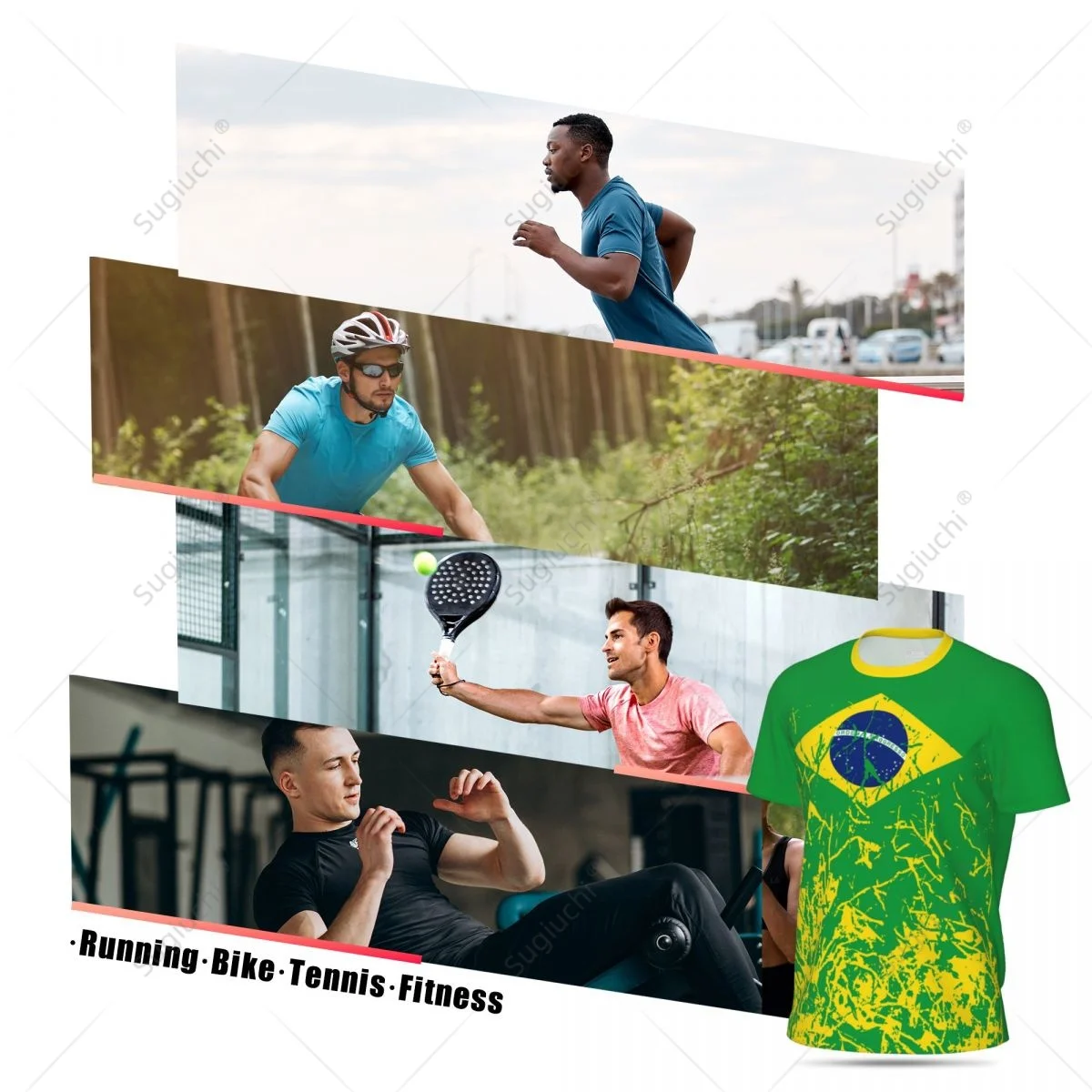 exclusive design brazil flag grain 3d printed men for running bike soccer tennis fitness sports tshirt mesh fans short t shirt Exclusive design Brazil Flag Grain 3D Printed Men For Running Bike Soccer Tennis Fitness Sports tshirt Mesh Fans Short T-shirt 5