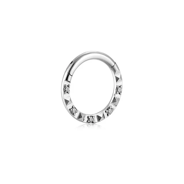 New Nose Piercing Ring Nase Cuff Septum Piercing Ring Titanium Steel Nariz Piercing Ear Cartilage Tragus Goth Piercing Nez Opal style16-2