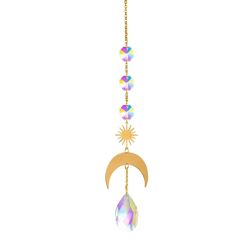Sun Catcher Crystal Pendant Sun Catchers Window Ornament 1PCS AB Suncatcher Hanging with Chain Pendant Ornament Crystal Balls for Window Home Garden Christmas Party Decor