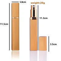 12ml Perfume Bottle 5pcs / 7pcs /10pcs Metal Case Glass Tank Aluminum Nozzle Spray Refillable Bottle Set Rechargeable Glass 2