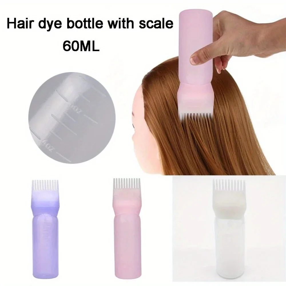 Silicone Hair Comb & Applicator Bottle Set with Shampoo Brush