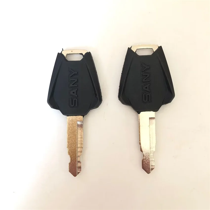 

2PCS Sany Ignition Key Original Copper For SY65 SY75 SY135 SY215 Excavator Heavy Equipment