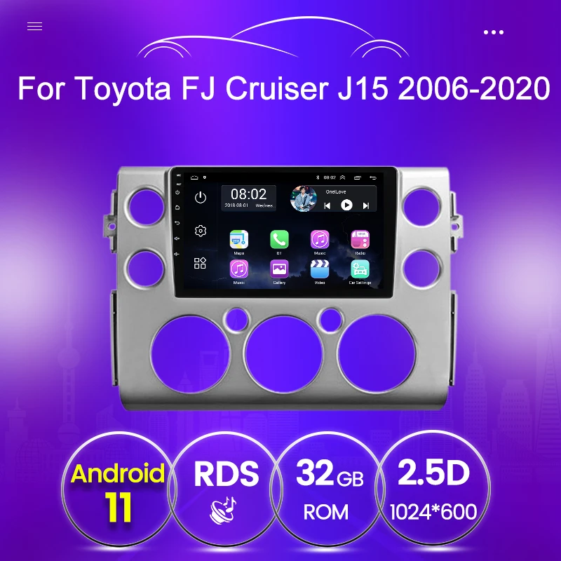best dvd player for car Car radio 8inch screen player For Toyota FJ Cruiser J15 2006 - 2020 Quad core BT WIFI Auto Video stereo Split Screen Google auto video player
