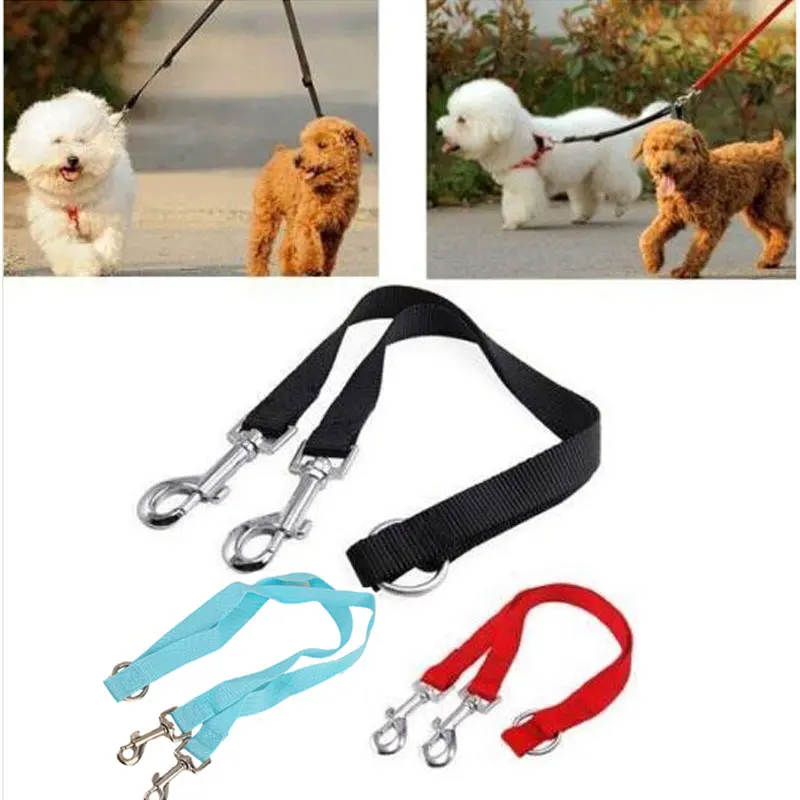 Double Twin Dual Coupler Dog Leash Two in One Strong V Shape Pet Dog