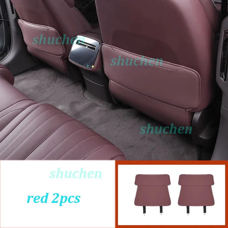 Car Rear Row Anti-kick Pad for Denza Z9 GT Seat Back Kick Leather Dirt-proof Protector Cover Interior Accessories