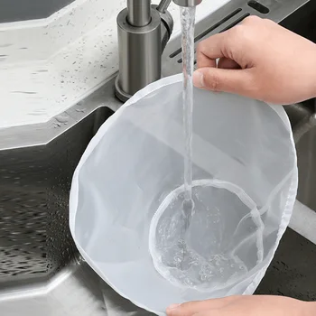 Reusable Cheese Cloth Bags-Fine Mesh Strainer for Yogurt,Juice,Coffee-Food-Safe Gauze Filtering Bags-Kitchen Cooking Accessory