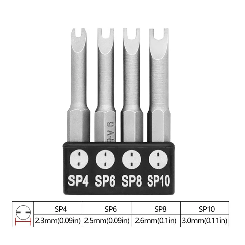 Screwdriver Bit Special-shaped 50mm Length 6.35mm（1/4inch）handle ABS + Metal Three Points Y Type/U Type