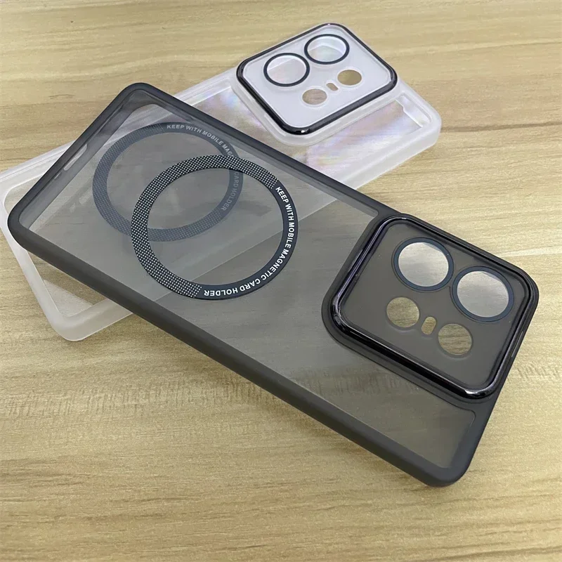 Transparent MagSafe Magnetic Silicone Protective Case
