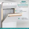 V2.0 Countertop Ice Maker | Self-Cleaning Pellet Ice Machine | Open and Pour Water Refill | Stainless Steel Housing | Fit 4