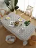 Mantel estampado de lino y algodón bohemio, mantel chino de porcelana azul y blanca para mesa occidental, picnic, fiesta