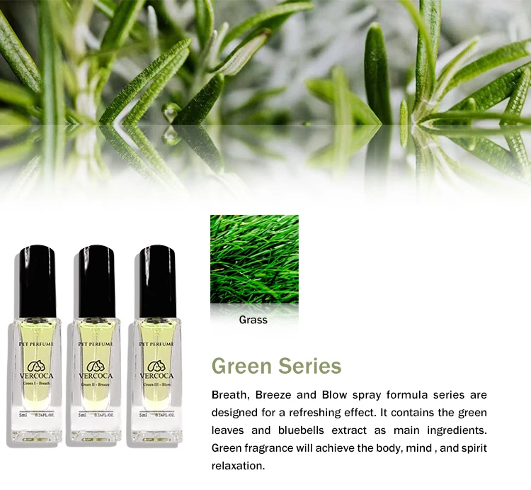 Perfume Original Manufacturing 5ml Grass Scent Sample Alcohol and Paraben Free Perfume Tester Mini Dog for Pets and Kid