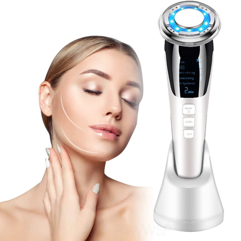 Neck Face Massager Face Lifting Roller Micro Current Facial Massager EMS Face Lifting Device Skin Tighten Machine Wrinkle Removal Hot Cool Face Skin Care Beauty Device