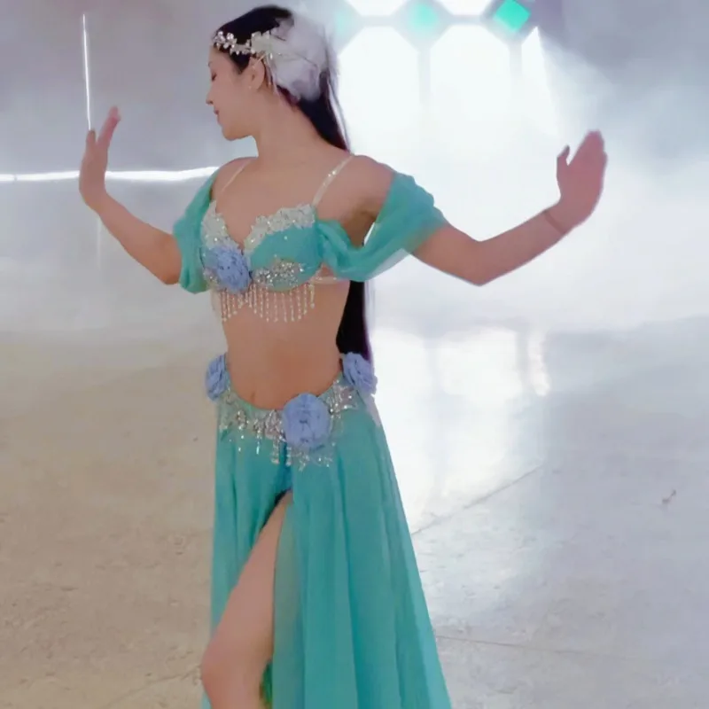 Customized Belly Dance Costumes Set Performance Dress Class Skirt