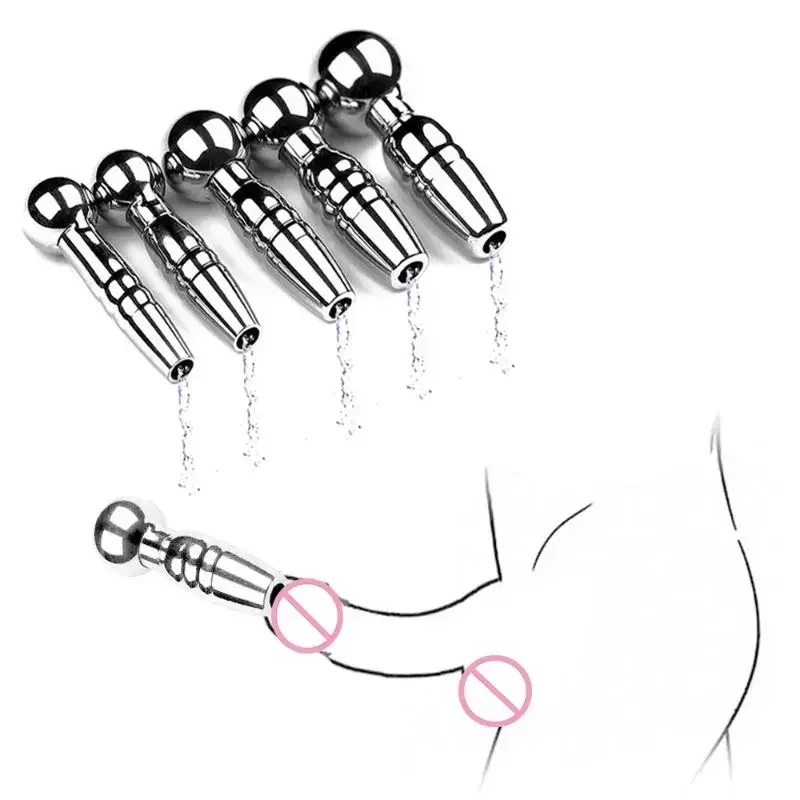 Penis Sex Toys Stainless Steel Male Threaded Urethral Catheter Sounds Penis Plug Rod Dilator Stretching Stimulator Masturbation Adult Sex Toys