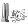 (50sets+Install tool+Punch tool) Metal Oval Eyelets 16/18/20/22/25/30/40mm Oval Blowholes Tent Gas Canopy Roping Holes 4