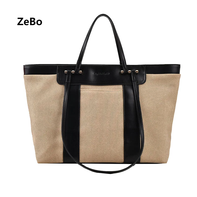 

Large Capacity Canvas Bag Summer New Simple and Fashionable Commuting Tote Bag One Shoulder Casual Classroom Handbag