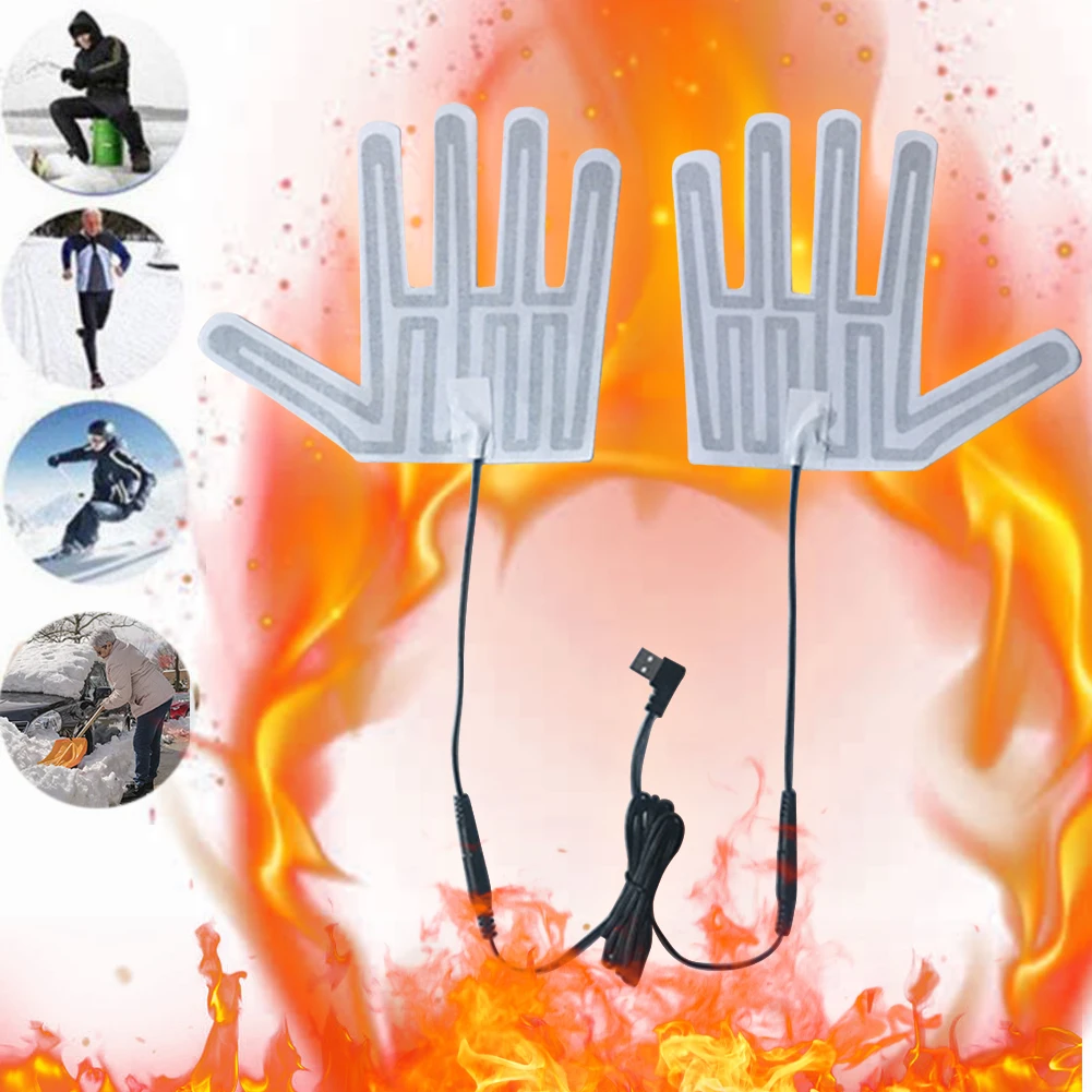 Winter Warm Carbon Fiber Heated Gloves Pad