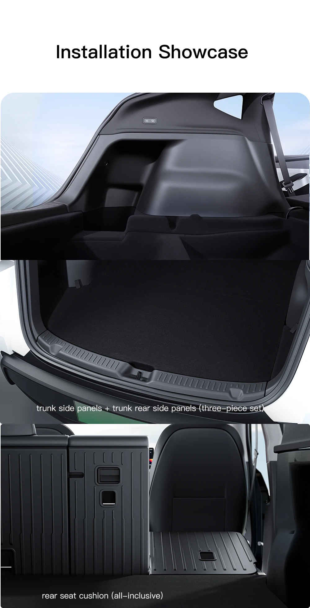 Rear Trunk Side Anti-Kick Pad For Tesla Model Y Juniper 2025 TPE Full Coverage P